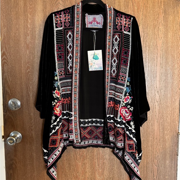 Johnny Was Velvet Kimono Jacket - Picture 1 of 7